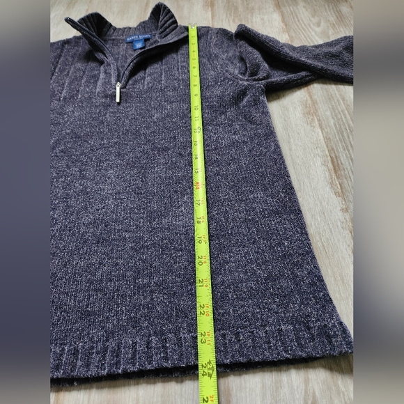 Karen Scott Blue 1/4 Zip High neck Sweater Long Sleeve Stretch Warm Petite Med - Picture 5 of 6